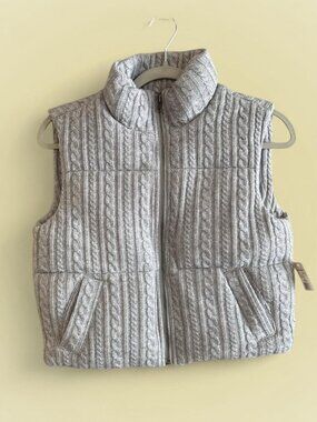 Cozy Knitted Cable Zip-Up Vest {NWT}